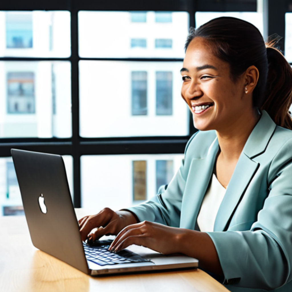 **

"A digital nomad, a professional woman in her late 20s, fully clothed in modest business casual attire, working on a laptop at a modern co-working space with large windows overlooking a bustling city. She is smiling slightly, holding a cup of coffee. The scene emphasizes productivity and a balanced lifestyle. Safe for work, appropriate content, perfect anatomy, well-formed hands, natural pose, professional lighting, high resolution, family-friendly."

**