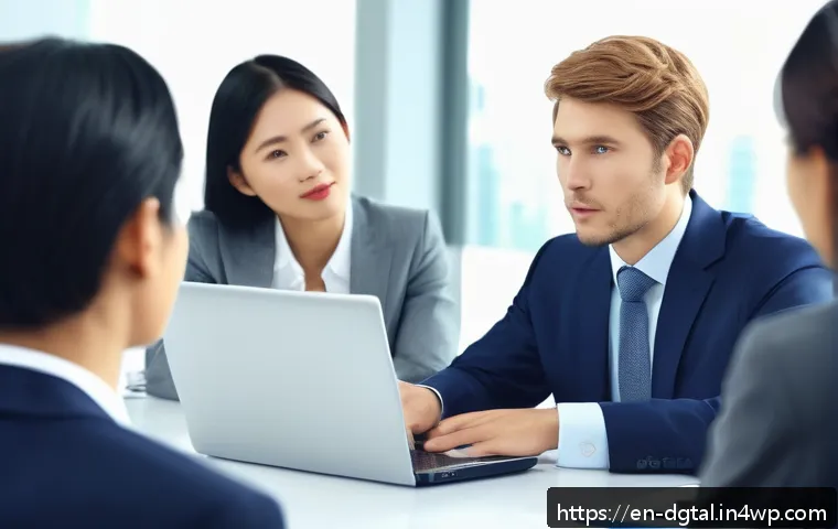 디지털 노마드가 알아야 할 문화 차이 - A diverse group of international business professionals engaged in a meeting around a modern confere...