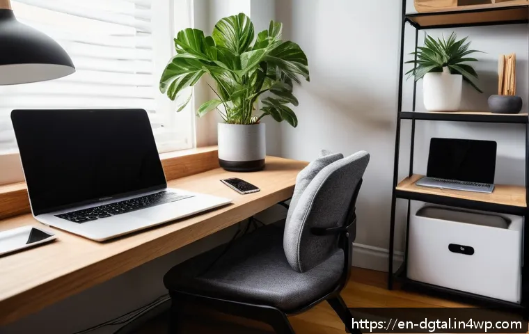 디지털 노마드의 커플 여행 팁 - A cozy, modern Airbnb living room converted into two distinct work zones for a couple: one side with...